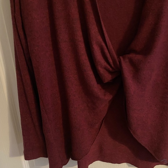 Open Back Knotted Burgundy Sweater - Picture 5 of 6